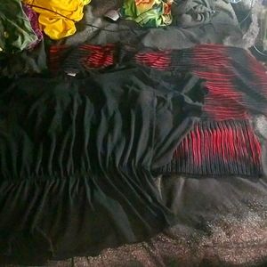 2 Plus size scrunched blouses